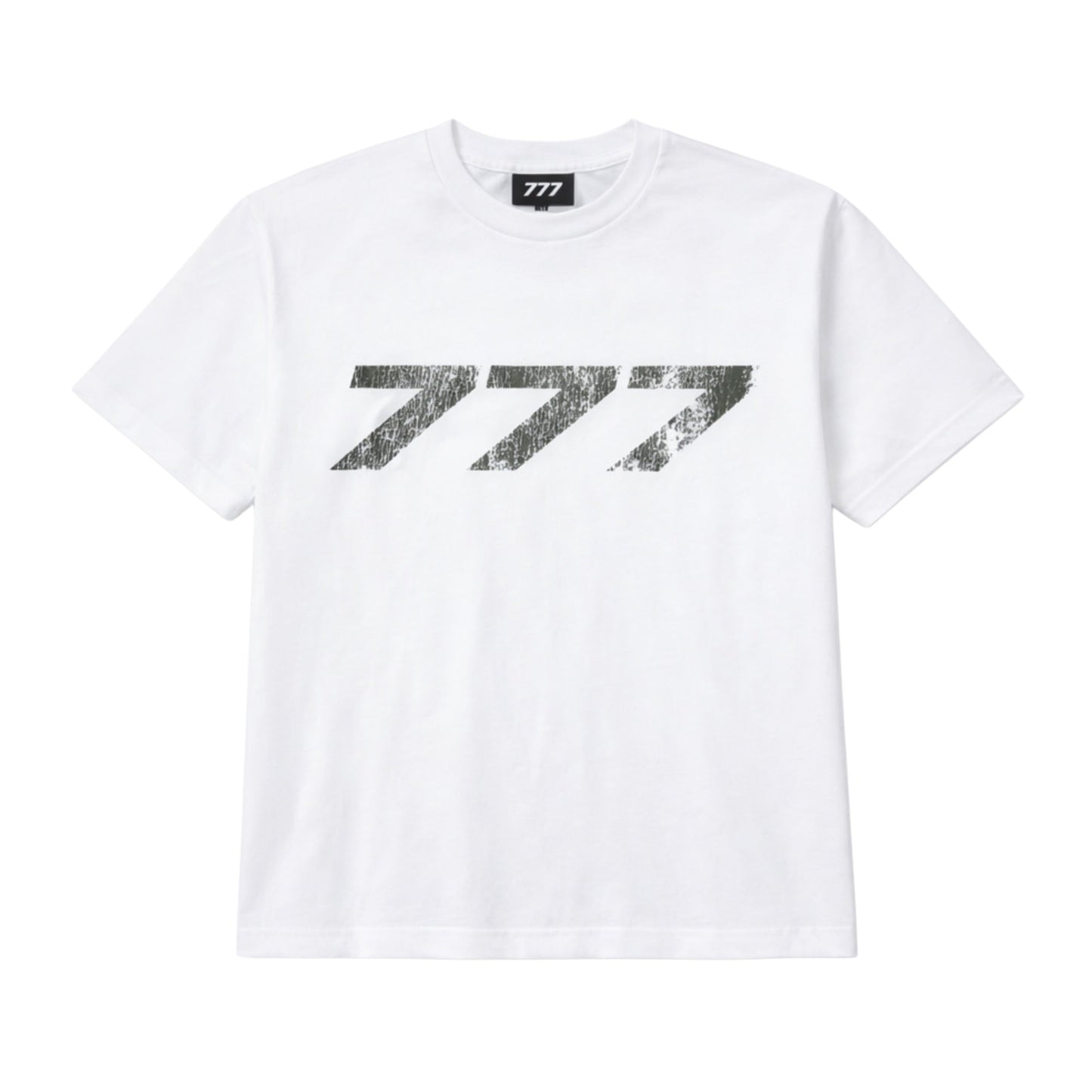White tee green logo