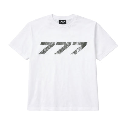 White tee green logo