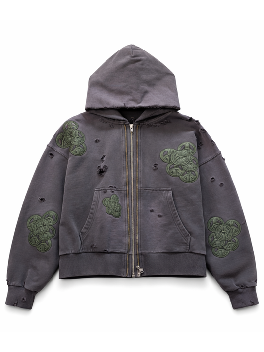 Peace chain hoodie (purple)