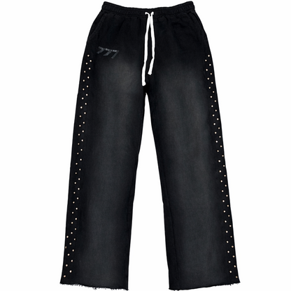 777 ONYX STUDDED SWEATS