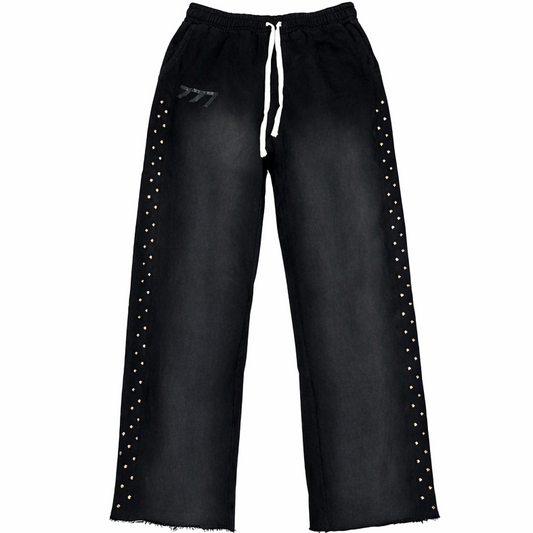 777 ONYX STUDDED SWEATS