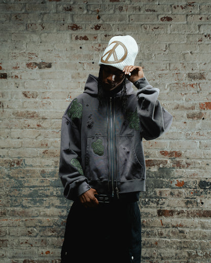 Peace chain hoodie (purple)