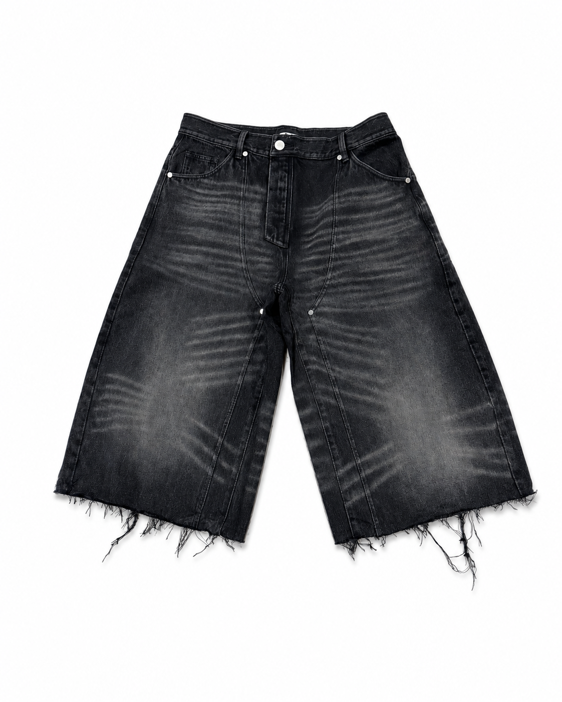 Oversized Carpenter Denim 3/4 Shorts