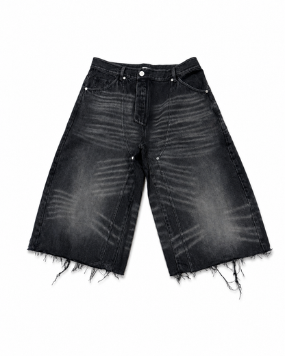Oversized Carpenter Denim 3/4 Shorts