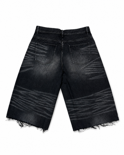 Oversized Carpenter Denim 3/4 Shorts