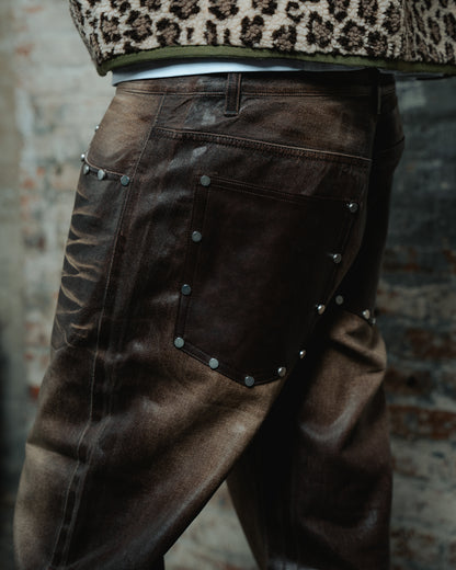 Chocolate wax denim