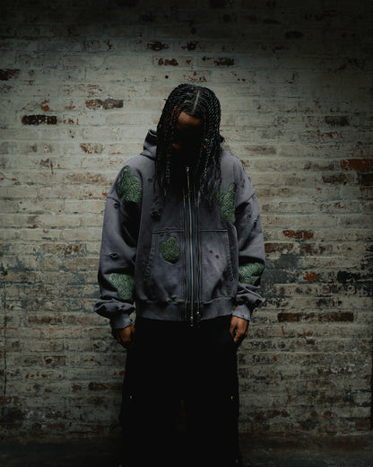 Peace chain hoodie (purple)