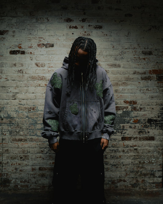 Peace chain hoodie (purple)