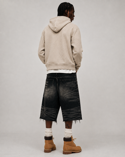 Oversized Carpenter Denim 3/4 Shorts