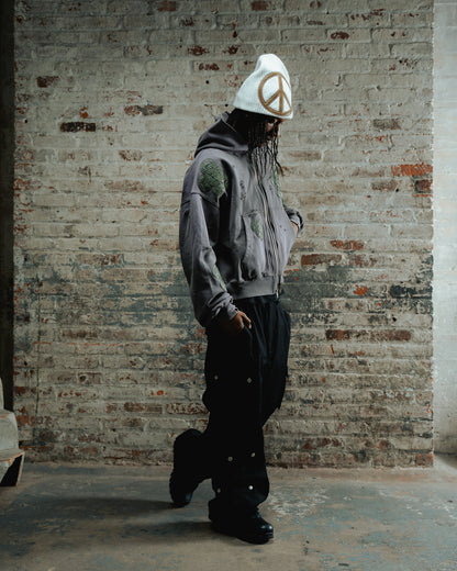 Peace chain hoodie (purple)