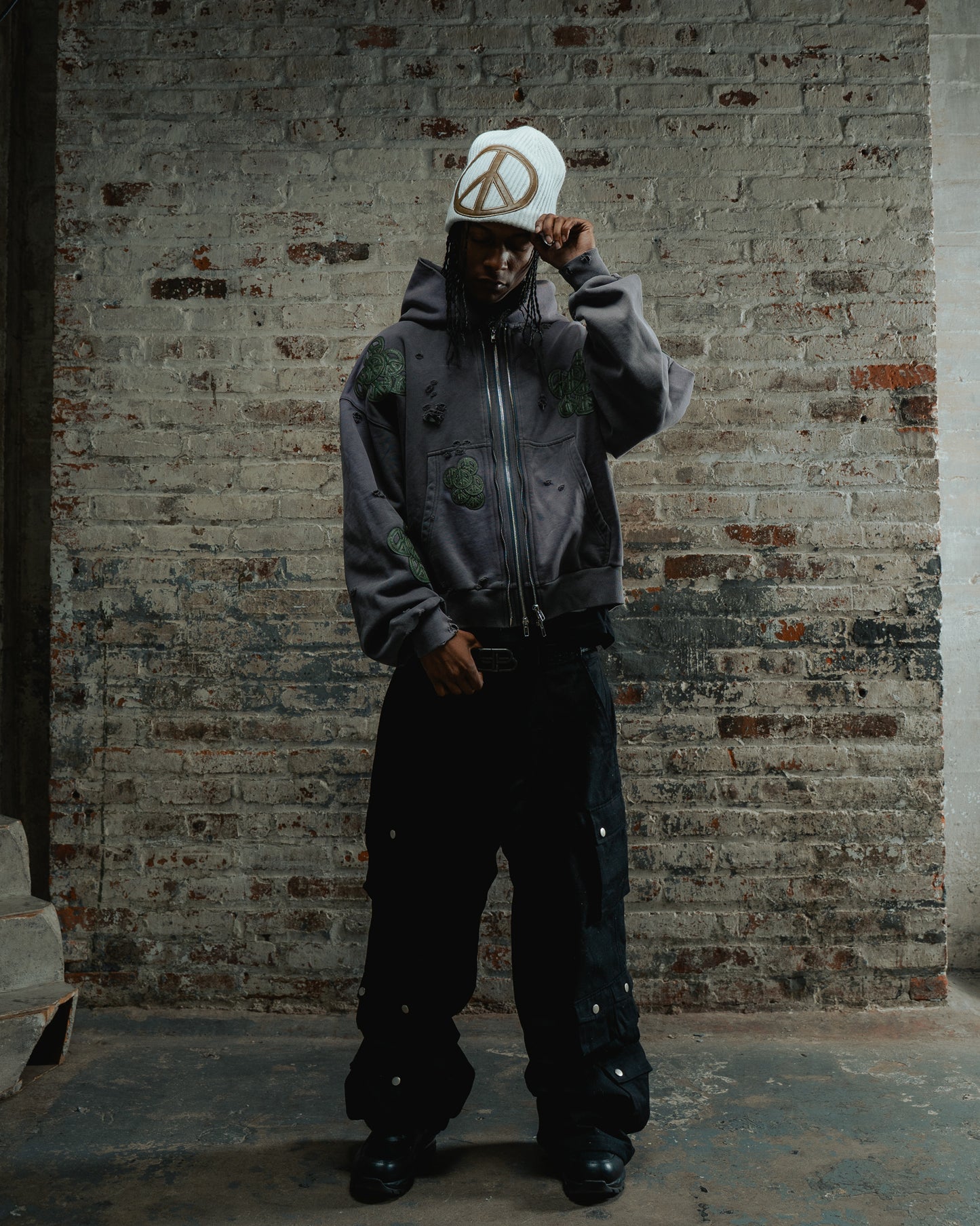 Peace chain hoodie (purple)