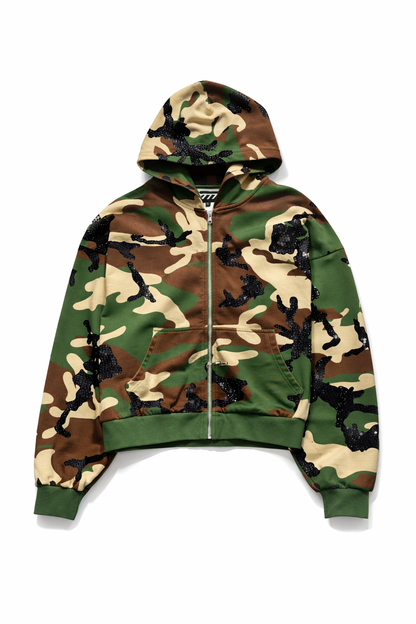 777 Camo Studded Zip-Up