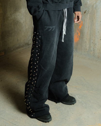 777 ONYX STUDDED SWEATS