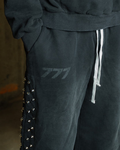 777 ONYX STUDDED SWEATS
