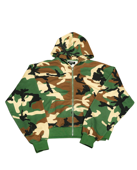 777 Camo Studded Zip-Up