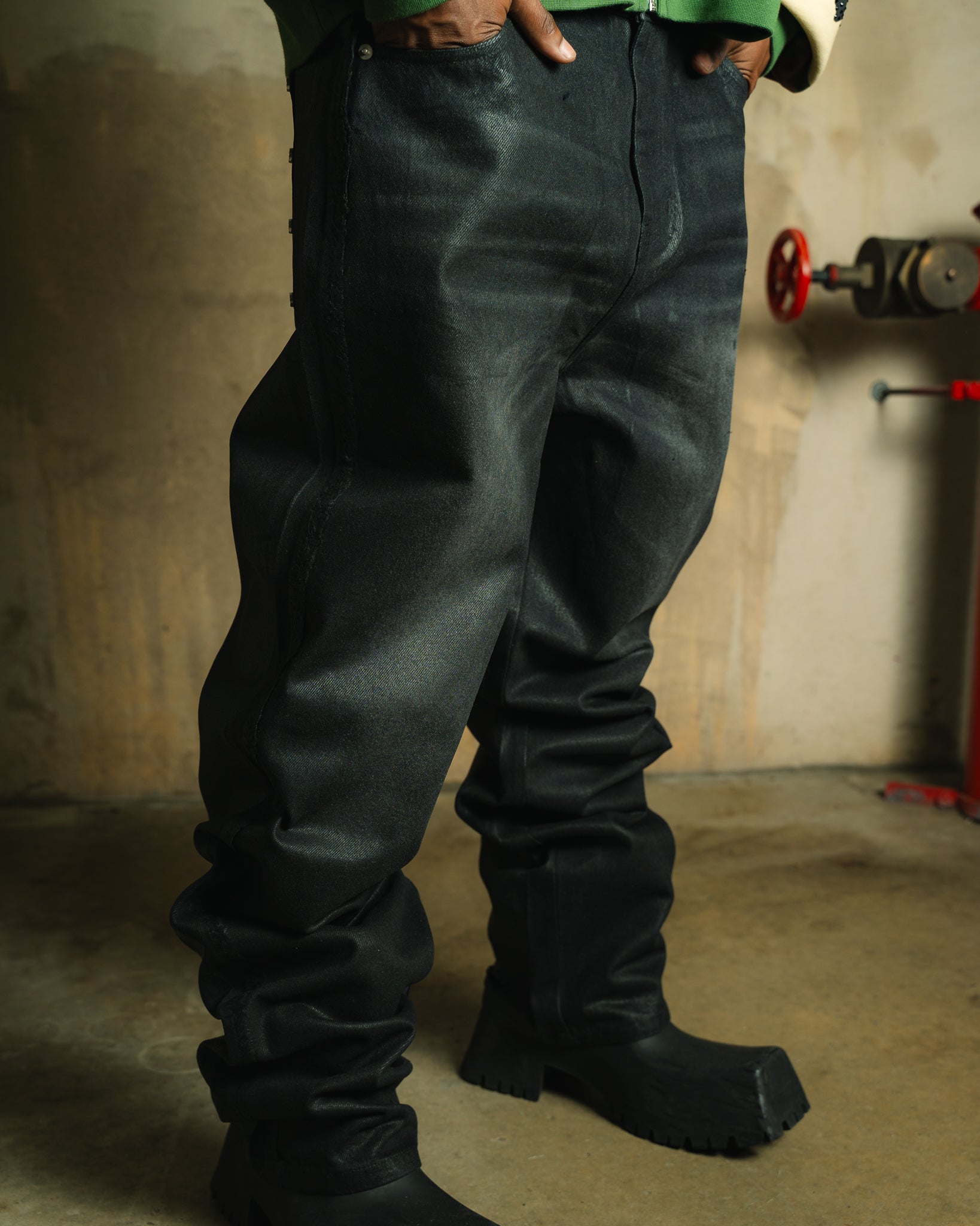 777 Waxed Button Denim
