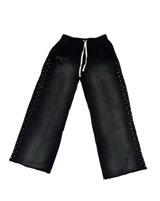 777 ONYX STUDDED SWEATS