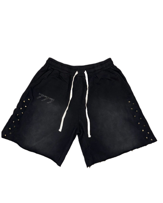 777 ONYX STUDDED SHORTS